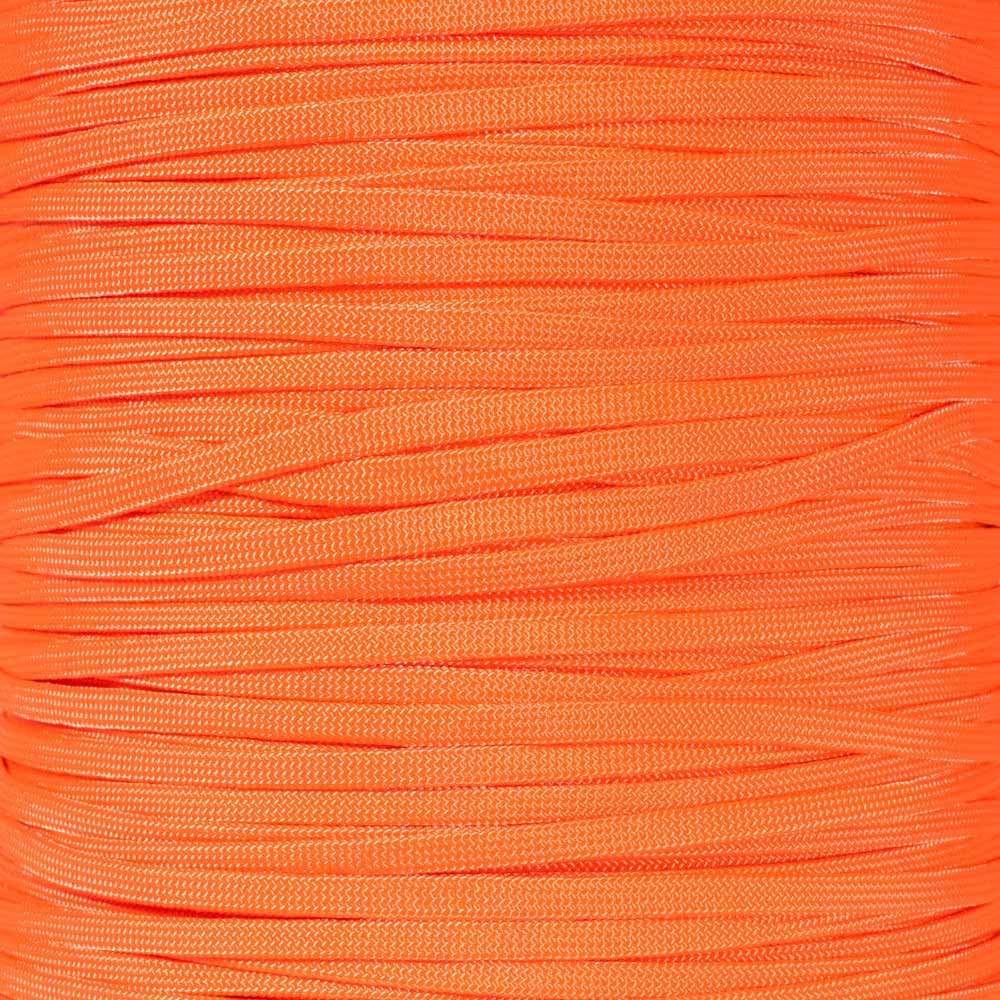 Craft County Coreless 650 Nylon Paracord  Wire Cover, Jewelry Making String, or Accessory Cord (Neon Orange, 1000 Feet)