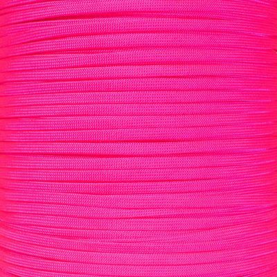 Craft County Coreless 650 Nylon Paracord  Wire Cover, Jewelry Making String, or Accessory Cord (Neon Pink, 1000 Feet)