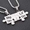 Comelyjewel Jigsaw Shape Bff Lettering Stainless Steel Necklace Pendant Set view 3