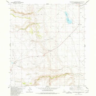 YellowMaps Grasmere Reservoir ID topo map, 1:24000 Scale, 7.5 X 7.5 Minute, Historical, 1979, Updated 1980, 26.9 x 22 in - Tyvek