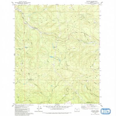 YellowMaps Bacona OR topo map, 1:24000 Scale, 7.5 X 7.5 Minute, Historical, 1979, Updated 1980, 26.8 x 22 in - Tyvek