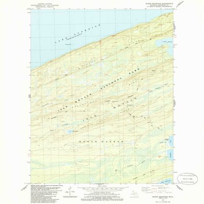 YellowMaps Sugar Mountain MI topo map, 1:24000 Scale, 7.5 X 7.5 Minute, Historical, 1985, Updated 1986, 26.9 x 22.1 in - Tyvek