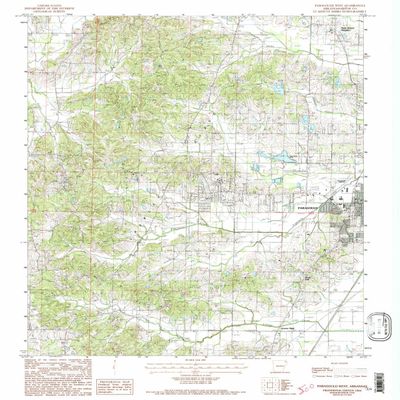 YellowMaps Paragould West AR topo map, 1:24000 Scale, 7.5 X 7.5 Minute, Historical, 1984, Updated 1998, 26.7 x 21.9 in - Tyvek