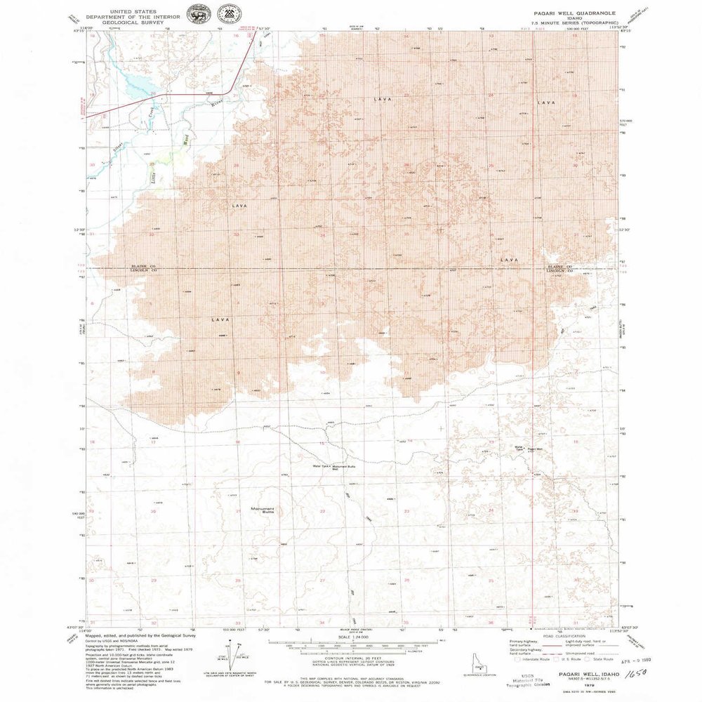 Pagari Well ID topo map, 1:24000 Scale, 7.5 X 7.5 Minute, Historical, 1979, Updated 1979, 26.8 x 22 in - Tyvek