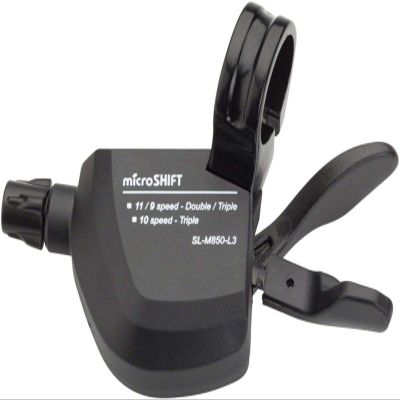 microSHIFT M859 Marvo 3-Speed Left Shifter Shimano Compatible Black