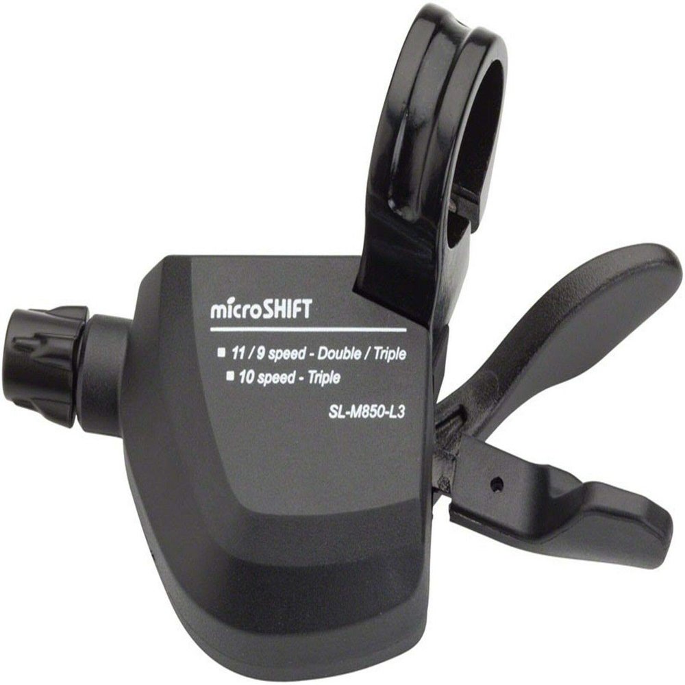 microSHIFT M859 Marvo 3-Speed Left Shifter Shimano Compatible Black