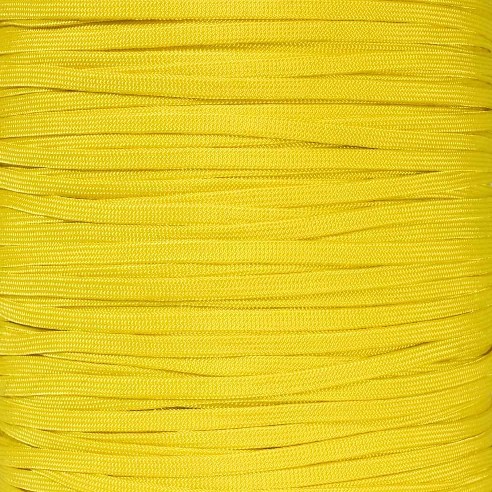 Craft County Coreless 650 Nylon Paracord  Wire Cover, Jewelry Making String, or Accessory Cord (Yellow, 1000 Feet)