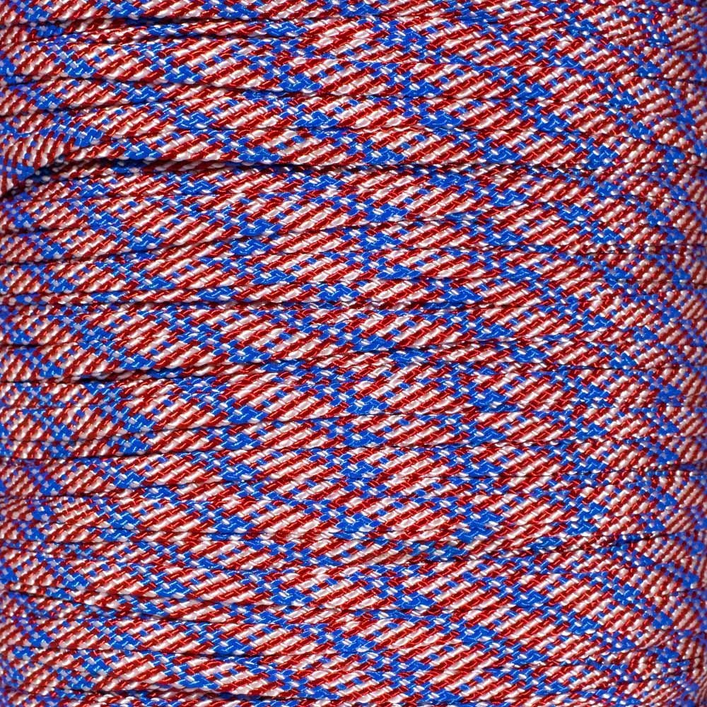 Craft County Coreless 650 Nylon Paracord  Wire Cover, Jewelry Making String, or Accessory Cord (Stars & Stripes, 1000 Feet)