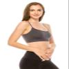 Kurve American Made Basic Crop Tank Top Bra Cami, UV Protective Fabric UPF 50+ (Made with Love in The USA), Black-Charcoal, Medium/Large view 4