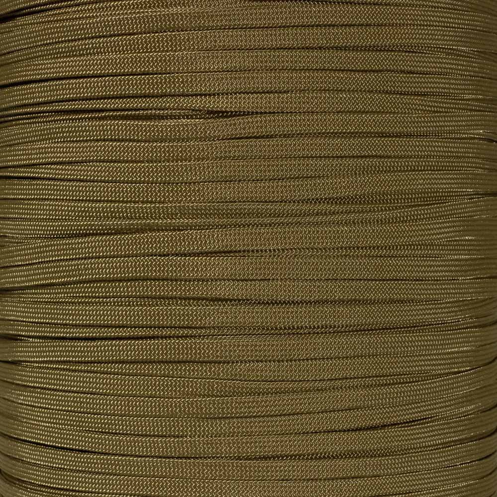 Craft County Coreless 650 Nylon Paracord  Wire Cover, Jewelry Making String, or Accessory Cord (Coyote Brown, 1000 Feet)