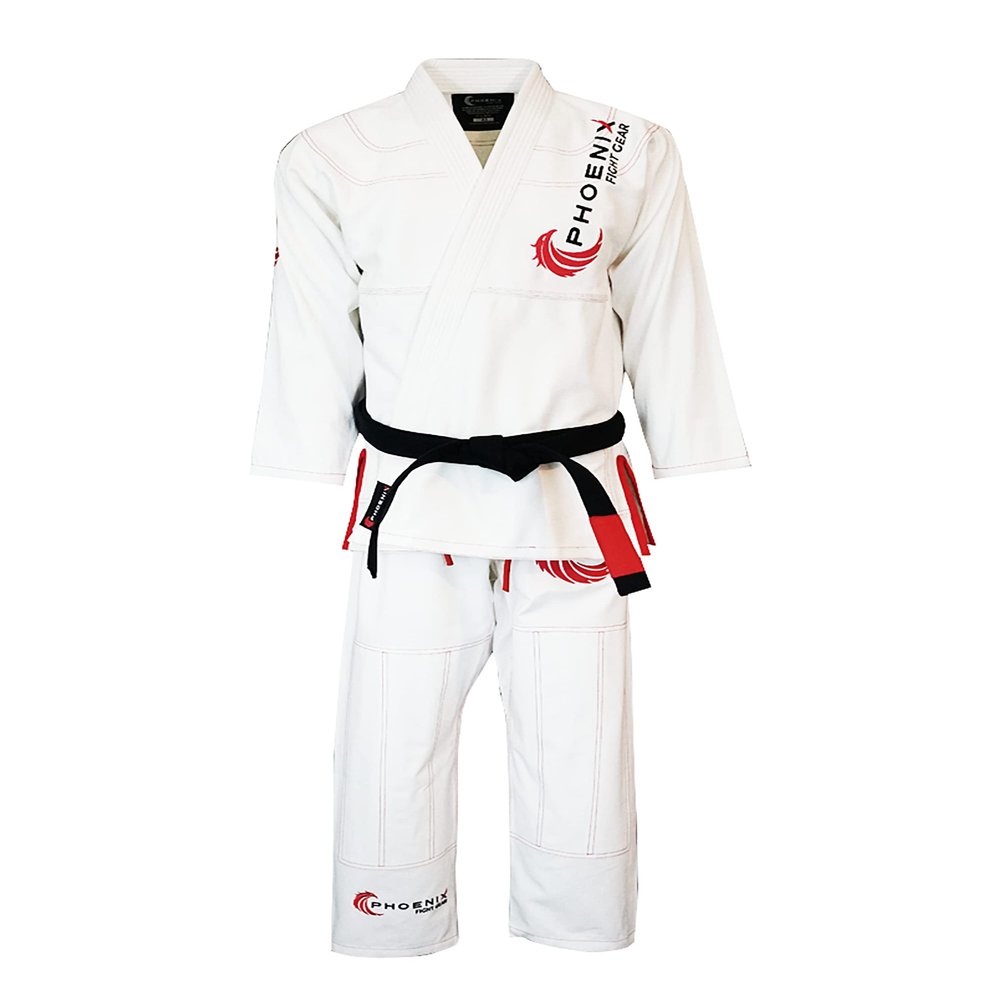 Phoenix Fight Gear Talon BJJ Gi, Brazilian Jiu Jitsu Gi for Men & Women, IBJJF Grappling Gi, Preshrunk Kimono, A0, A1, A2, A3, A4, A5, A6 (White, A4)