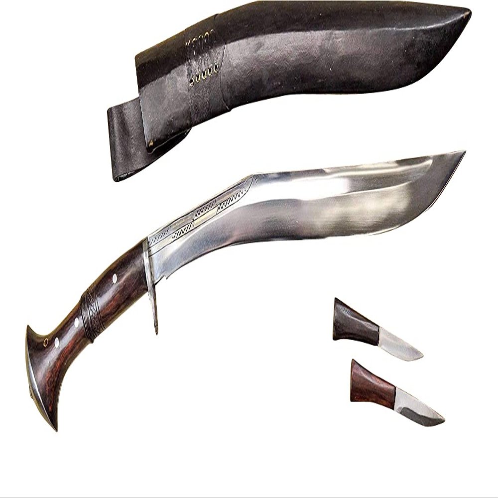 EGKH 18" Blade Chitlange Superior Light Version Kukri Traditional Full Tang Guard Handle Knife Handmade in Nepal - Highly Graded Carbon Steel 5160