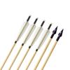 MILAEM 6 pcs 31" Traditional Archery Wooden Arrows Handmade Wood Shaft with 5 inch Turkey Feather and Broadheads for Recurve Bow or Longbow (Color 3) view 1