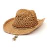 GEMVIE Baby Toddler Kids Sun Straw Western Cowboy Hat Wide Brim with Chin Strap (Khaki) view 2
