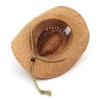 GEMVIE Baby Toddler Kids Sun Straw Western Cowboy Hat Wide Brim with Chin Strap (Khaki) view 4