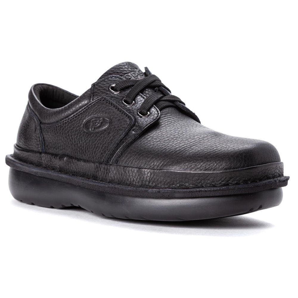 Propt Men's Villager Oxford Walking Shoe, Black Grain, 9.5 Wide