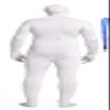Full Bodysuit With Zipper Helper Unisex Spandex Stretch Adult Costume Zentai Disappearing Man Body Suit (XX-Large, White) view 2