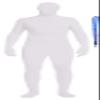 Full Bodysuit With Zipper Helper Unisex Spandex Stretch Adult Costume Zentai Disappearing Man Body Suit (Medium, White) view 1