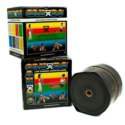 CanDo 39961 Twin-Paks Roll Band, X, Heavy, 100yds Length, Latex, Black