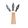 MILAEM 6 pcs 31" Traditional Archery Wooden Arrows Handmade Wood Shaft with 5 inch Turkey Feather and Broadheads for Recurve Bow or Longbow (Color 2) view 3