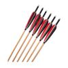 MILAEM 6 pcs 31" Traditional Archery Wooden Arrows Handmade Wood Shaft with 5 inch Turkey Feather and Broadheads for Recurve Bow or Longbow (Color 2) view 4