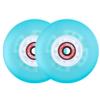 Rollerex Glowrider 92A Inline Skate Wheels w/Built-in Magnetic LED Lights & Incl. Bearings  Light-Up Wheels for Roller Blades, Scooters, More (2-Pack) (Eternal Blue, 80mm) view 1