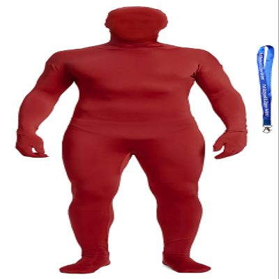 Full Bodysuit With Zipper Helper Spandex Unisex Unitard Tights Suit Zentai Cosplay Costume (Small, Wine)