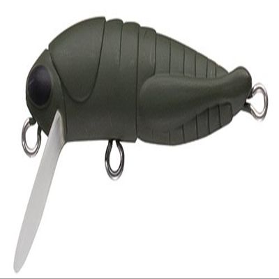 Tackle House Lure Grasshopper F Single Hook No. 10 Matte Dark Olive.