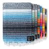 Benevolence LA Authentic Handwoven Mexican Blanket | Yoga Blankets, Outdoor, Picnic, Beach, Camping | Equestrian Saddle | Serape 50x70 inches - Sky Blue, Pack of 1 view 1