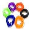 ONDEPOT 100pcs Colorful Soft Spring Spiral Coil Elastic Wrist Band Key Ring view 1