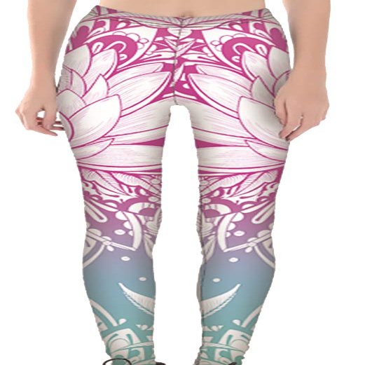 Sister Amy Women's Digital Skull Printted Ankle Elastic Tights Shiny Legging O-Colorful Flowers US XL O-Colorful Flowers