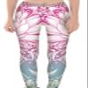 Sister Amy Women's Digital Skull Printted Ankle Elastic Tights Shiny Legging O-Colorful Flowers US XL O-Colorful Flowers view 1