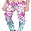Sister Amy Women's Digital Skull Printted Ankle Elastic Tights Shiny Legging O-Colorful Flowers US XL O-Colorful Flowers view 2