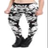 Sister Amy Women's Digital Skull Printted Ankle Elastic Tights Shiny Legging O- Skulls in White Flowers US L O- Skulls in White Flowers view 1