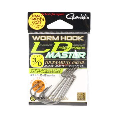 Gamakatsu LD Master (NSC) Rose Worm Hook #3/0.