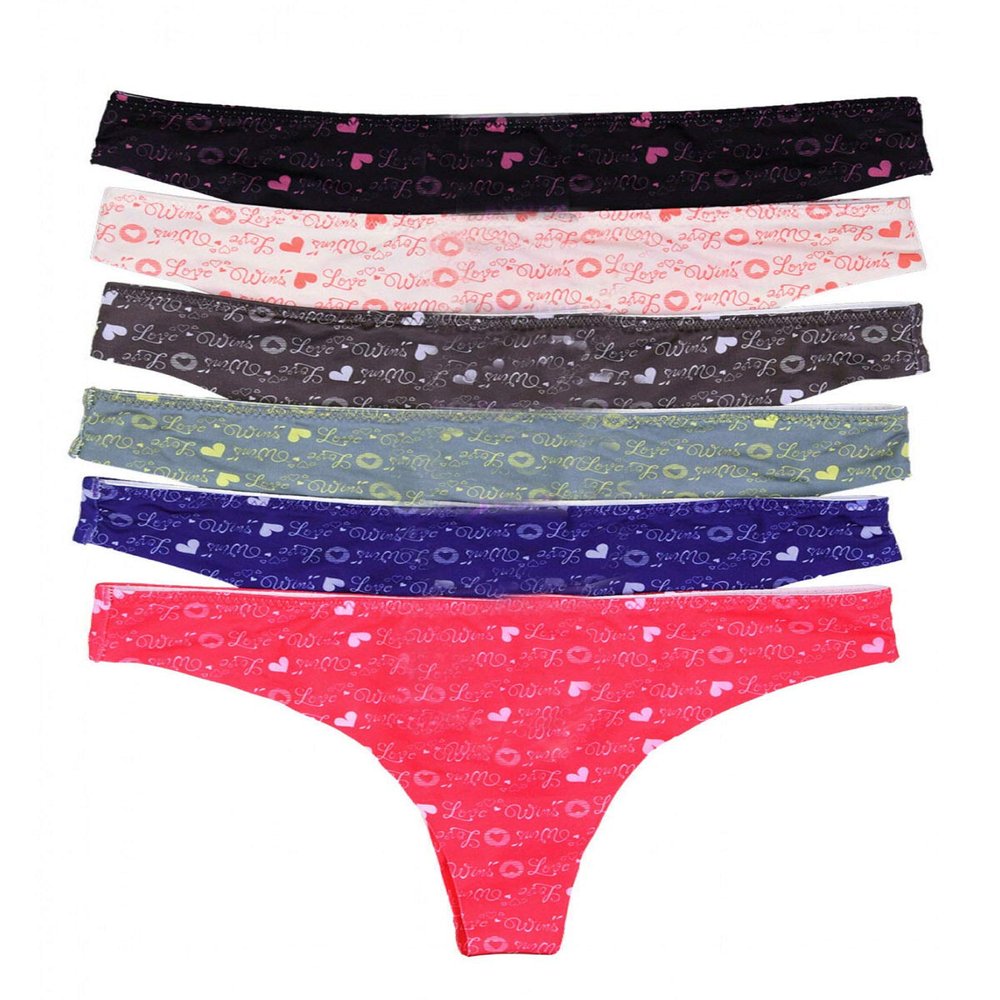 12 pieces Lowrise Seamless No Show No Line Laser Cut Thong panty S/M/L/XL (XL X-LARGE, Style # 2018)