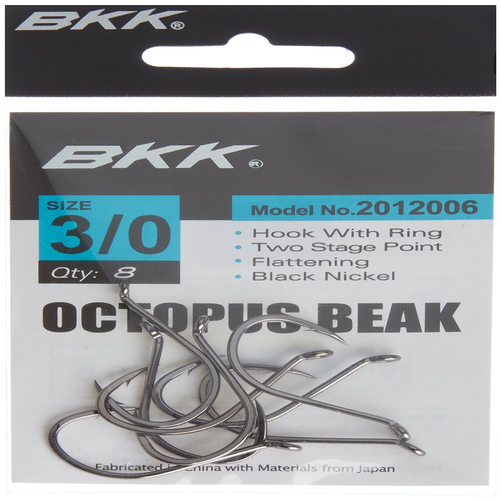 BKK Hooks A-BP-0118 Octopus Beak Size 3/0# 8 Pack