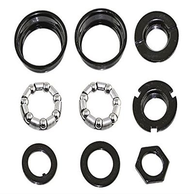 Alta Bike Bottom Bracket Set, Multiple Colors and Sizes (Black, Ball Retainer: 5/16 x 7)