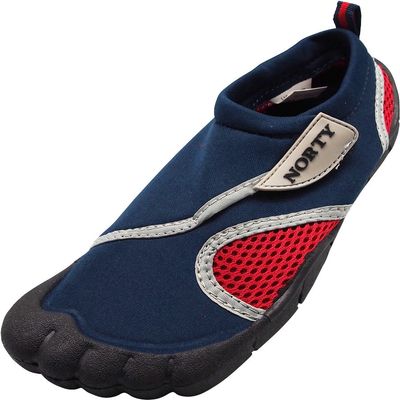 NORTY - Young Mens Skeletoe Aqua Water Shoe, Navy, Red 40309-8D(M) US