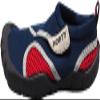 NORTY - Young Mens Skeletoe Aqua Water Shoe, Navy, Red 40309-8D(M) US view 2