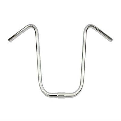 Alta Bicycle U Style 25.4mm Handle Bars, Multiple Sizes and Colors. (Chrome, 13")