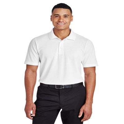 Devon & Jones CrownLux Performance Men's Plaited Polo S WHITE