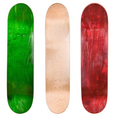 Cal 7 Blank Maple Skateboard Decks (Green, Natural, Red, 7.75 inch)