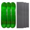 Cal 7 Blank Maple Skateboard Decks with Grip Tape (Green, 8.25 inch) view 1