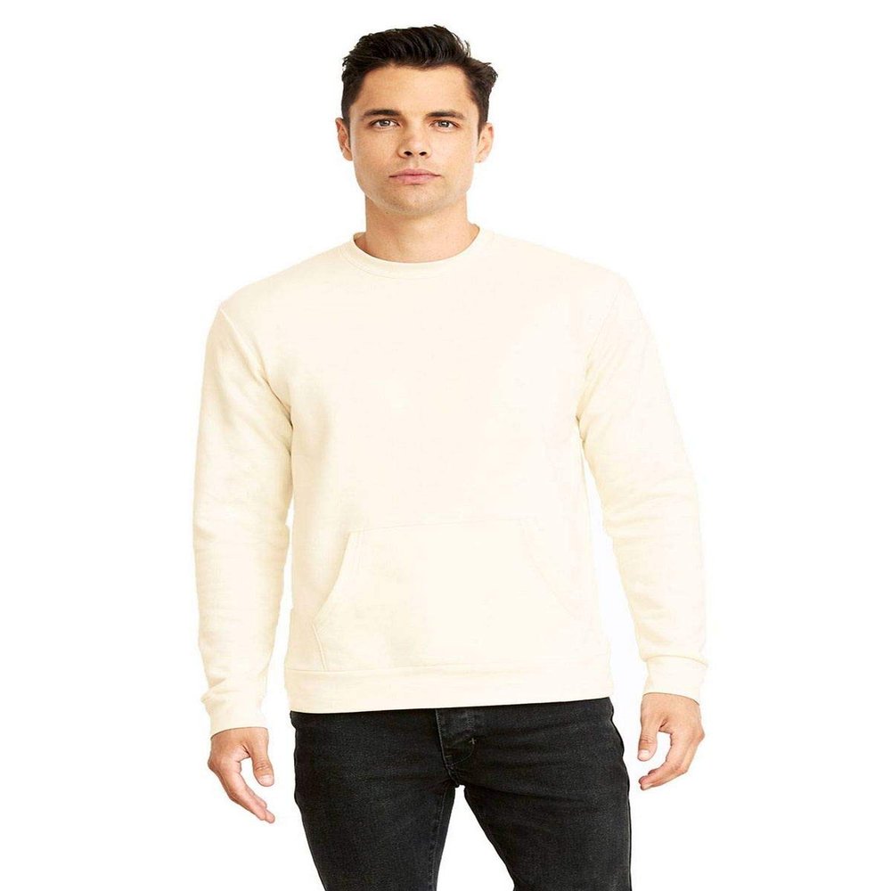 Natural Santa Barbara Pocket Sweatshirt by Next Level Apparel