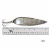 Fish WOW! 5oz 7oz 9oz Fishing Spoon with a Treble Hook Fish Jig Bait Lures - Silver Tape view 3