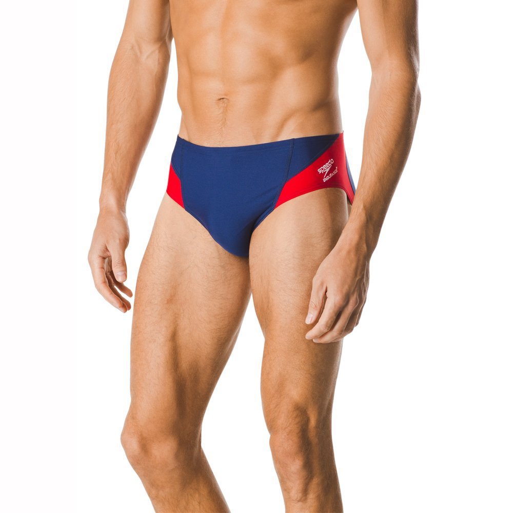 Speedo Men's Swimsuit Brief Endurance+ Splice Team Colors