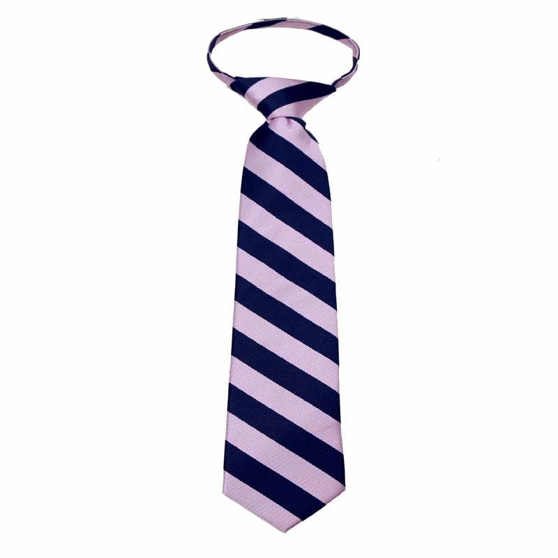 BUYYOURTIES Boys Zipper Repp Stripe College Printed Necktie Ties Many Colors