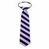 BUYYOURTIES Boys Zipper Repp Stripe College Printed Necktie Ties Many Colors view 1