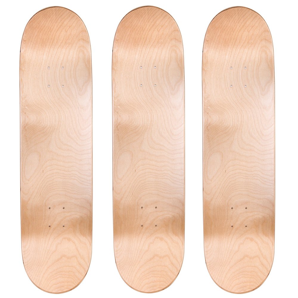 Cal 7 Blank Maple Skateboard Decks (Natural, 7.75 inch)